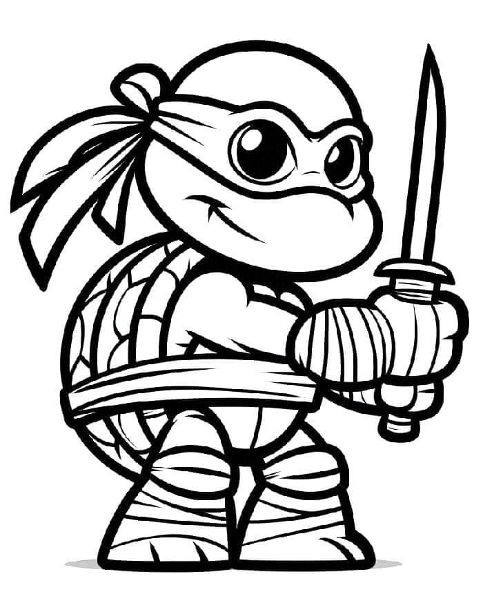 Zdarma Želvy Ninja pro děti omalovánka