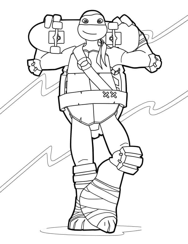 Zdarma Želvy Ninja omalovánka