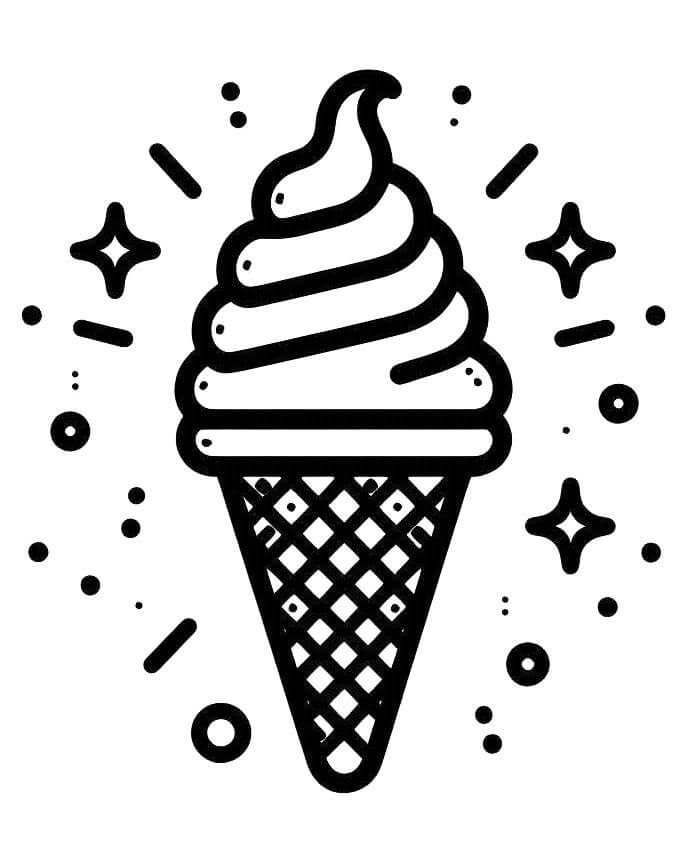 Zdarma Zmrzlina Obrázek omalovánka