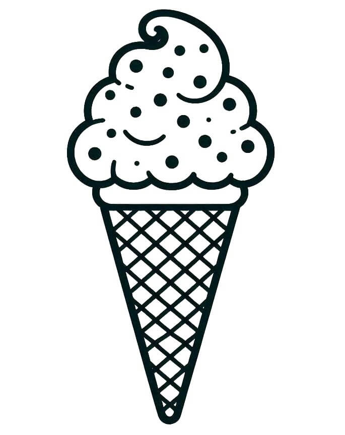 Zdarma Zmrzlina Tisknutelný omalovánka