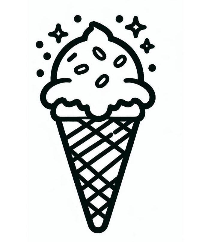 Zdarma Zmrzlina k Vytisknutí omalovánka