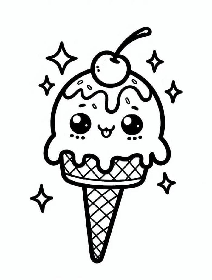 Zdarma Zmrzlina omalovánka