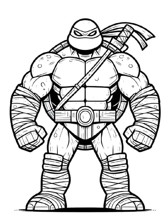 Zdarma obrázek Želvy Ninja omalovánka