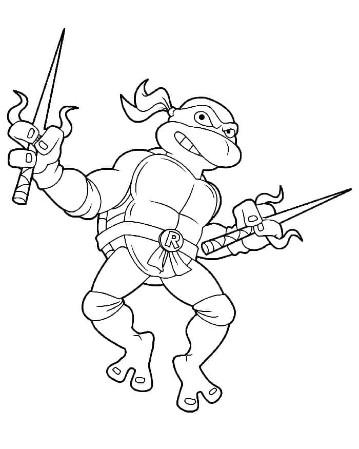 Zdarma tisknutelné Želvy Ninja omalovánka
