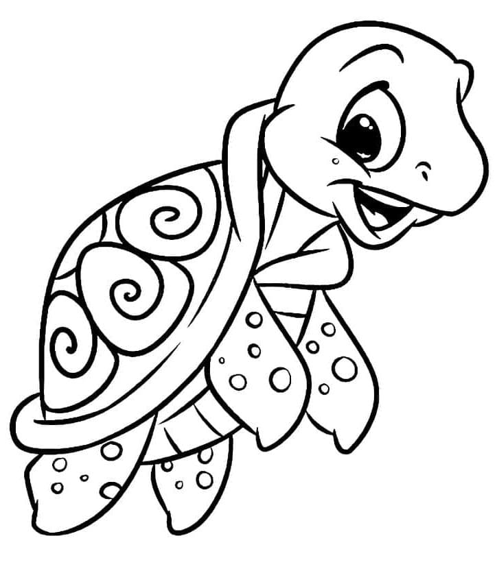 Želva Zdarma Tisknutelná omalovánka