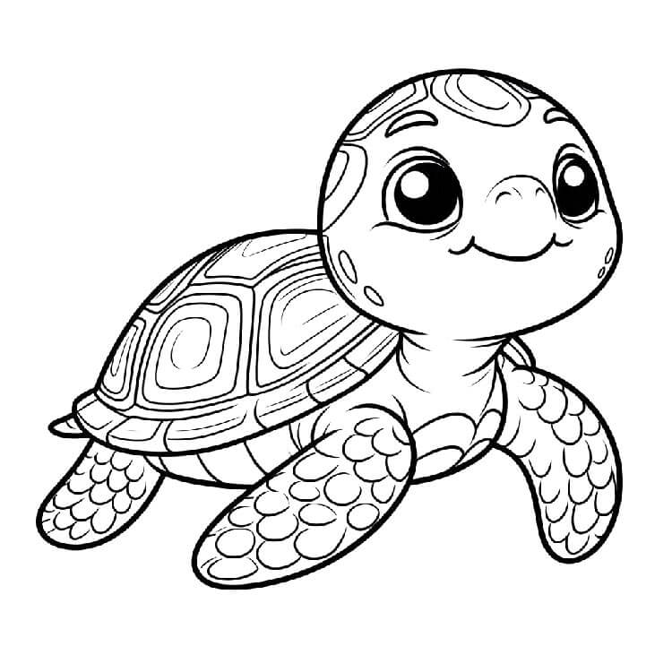 Želva k Vymalování omalovánka