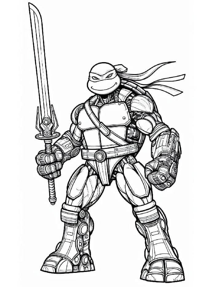 Želvy Ninja 4 omalovánka