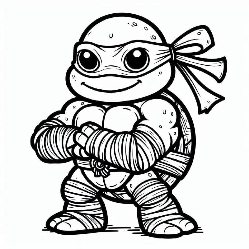 Želvy Ninja k tisku omalovánka