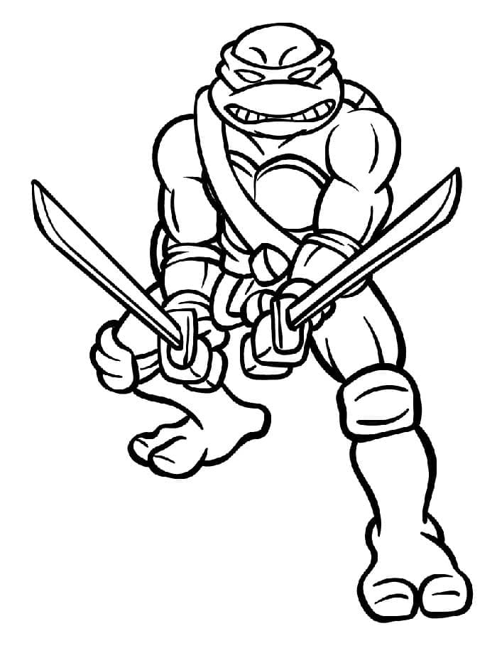 Želvy Ninja k vybarvení omalovánka