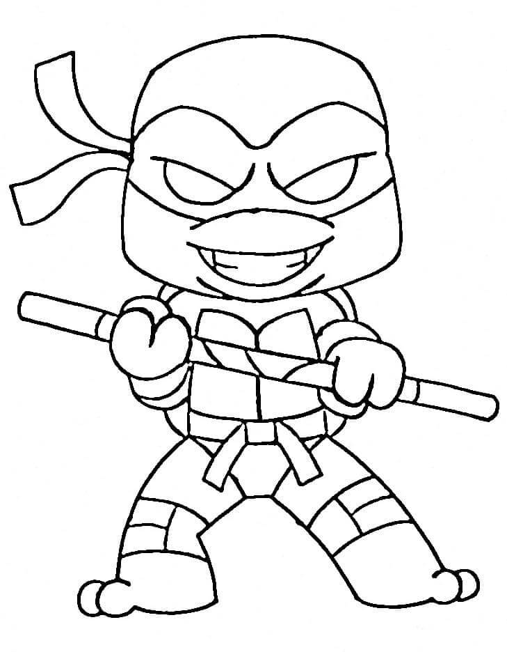 Želvy Ninja pro 2leté děti omalovánka