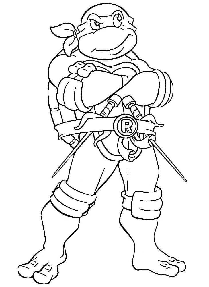 Želvy Ninja pro 3leté děti omalovánka