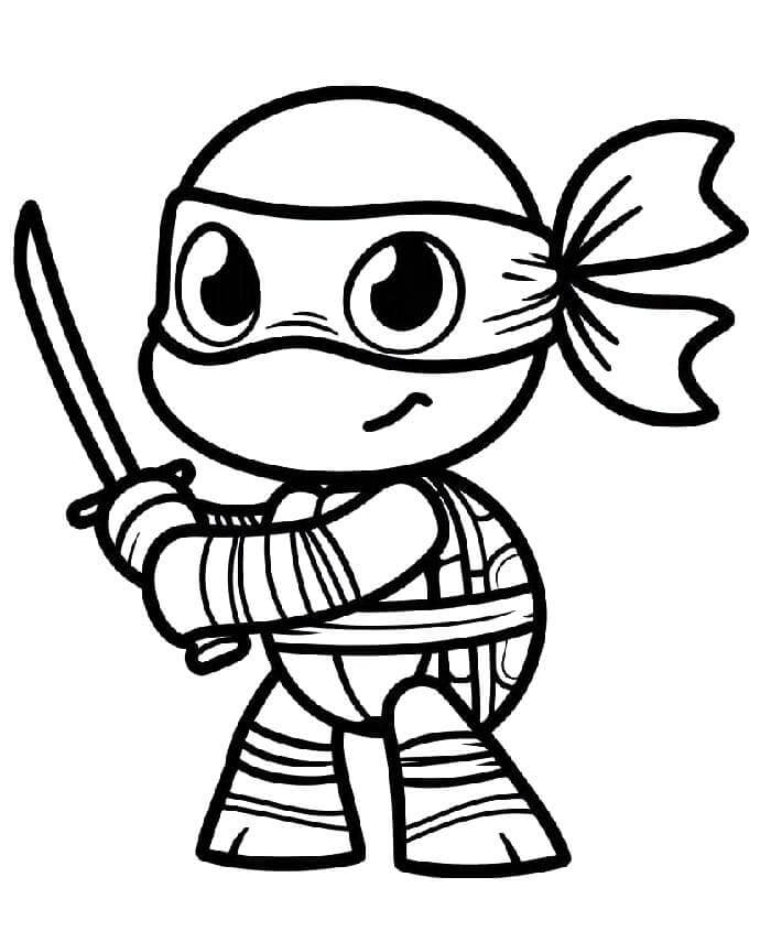 Želvy Ninja pro 6leté děti omalovánka