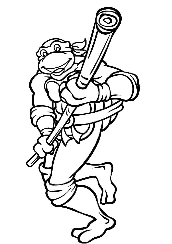 Želvy Ninja pro děti omalovánka