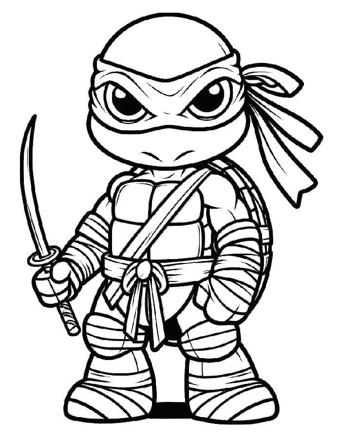 Želvy Ninja tisknutelné zdarma omalovánka