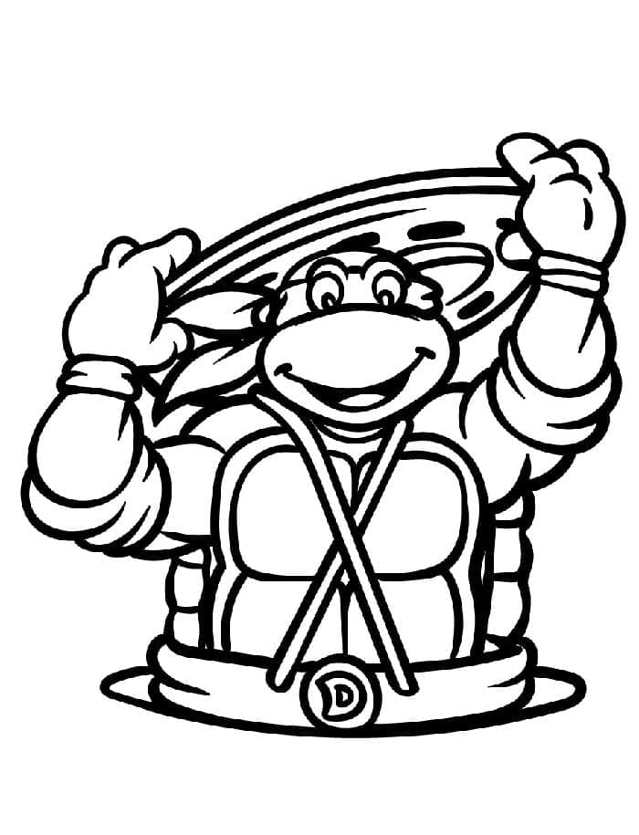 Želvy Ninja zdarma pro děti omalovánka