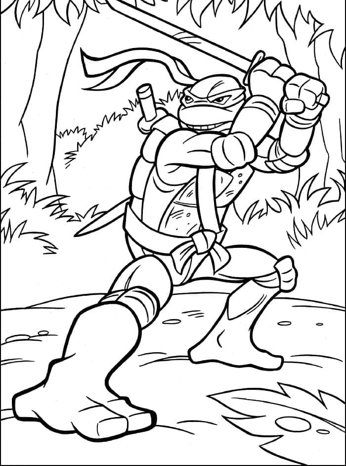 Želvy Ninja zdarma tisknutelné omalovánka