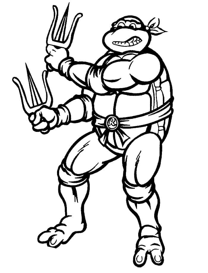 Želvy Ninja zdarma omalovánka