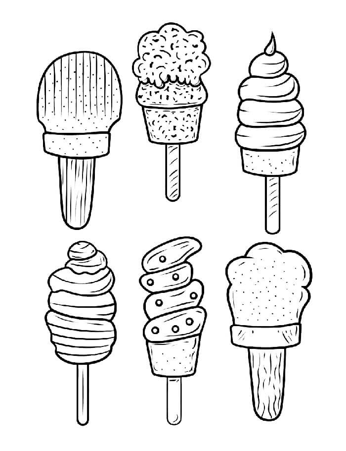 Zmrzlina Tisknutelný Zdarma omalovánka