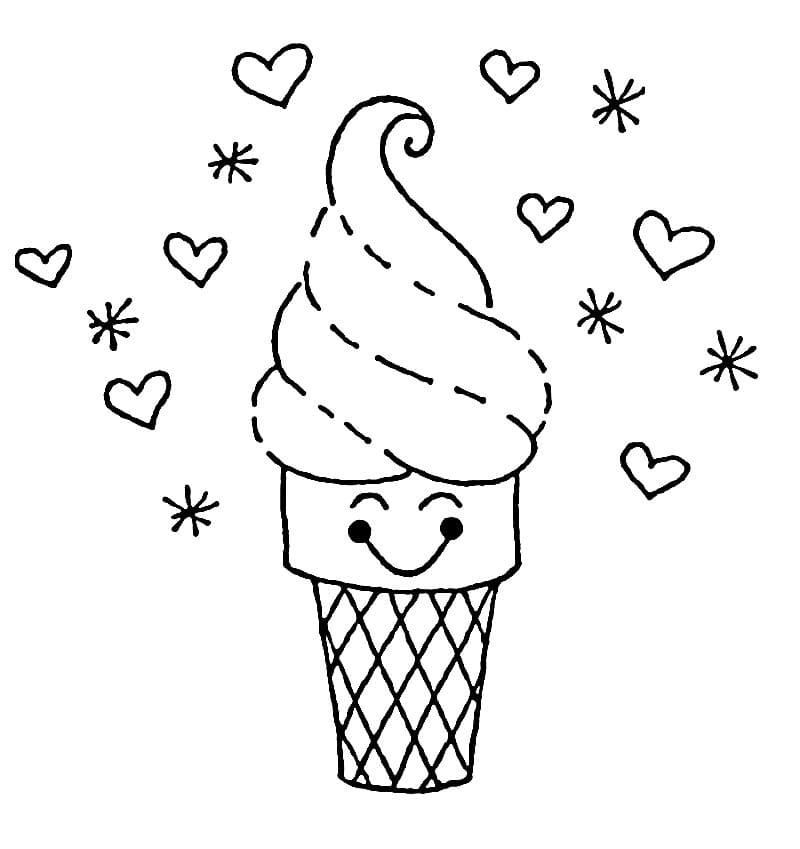 Zmrzlina Zdarma Tisknutelný omalovánka