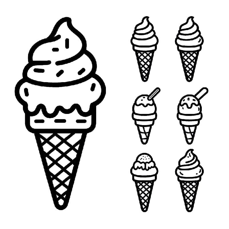 Zmrzlina Zdarma pro Děti omalovánka