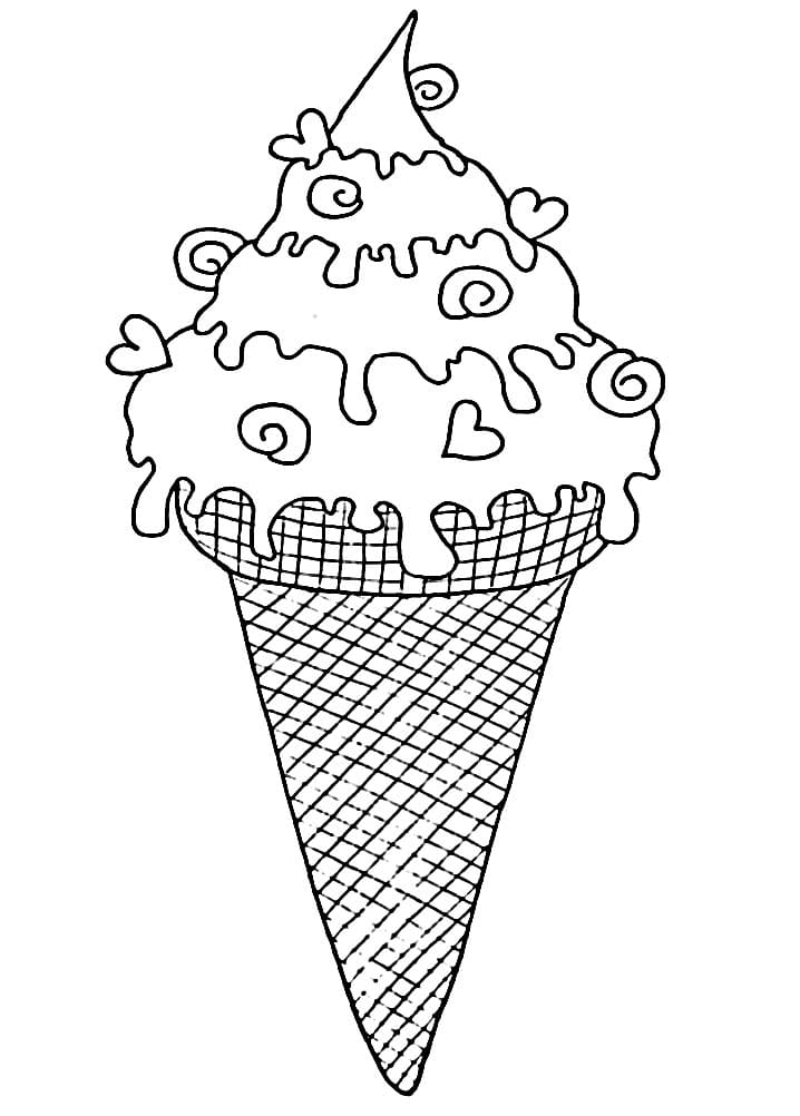 Zmrzlina k Vytisknutí omalovánka
