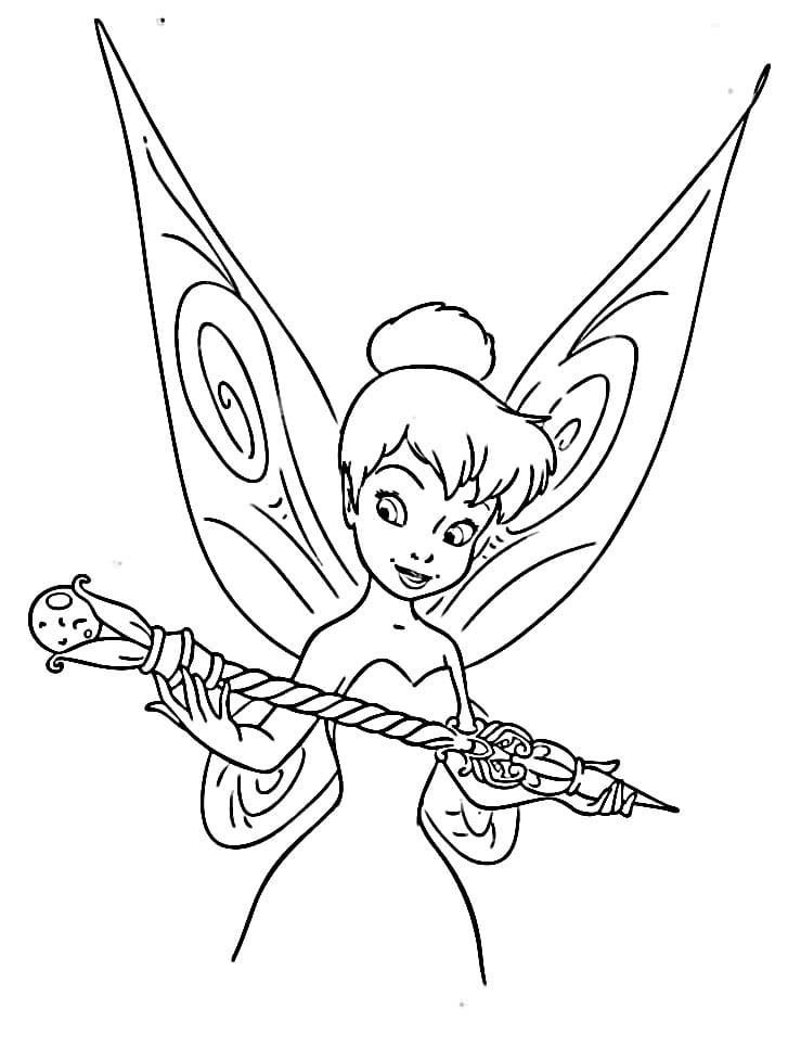 Zvonilka Disney Víla omalovánka