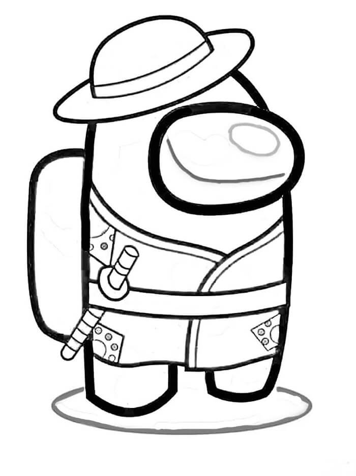 Among Us Zcela Zdarma omalovánka