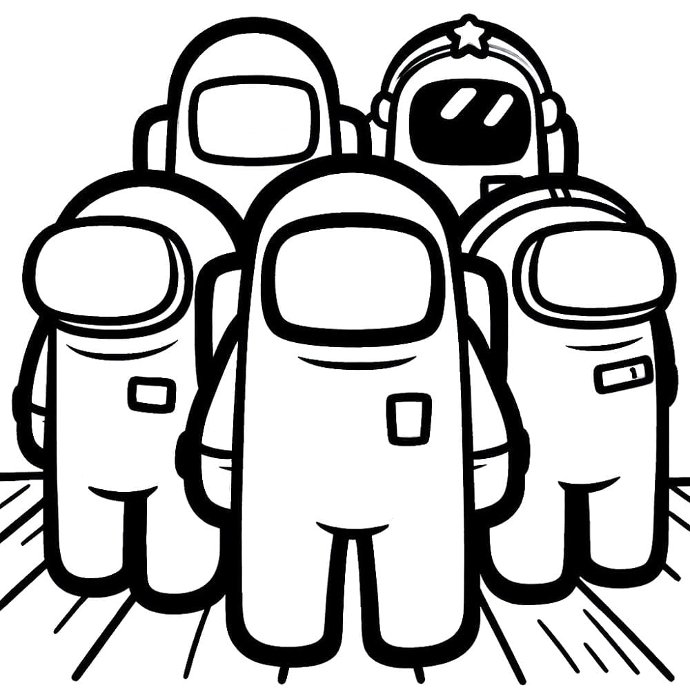 Among Us pro 1leté Děti omalovánka