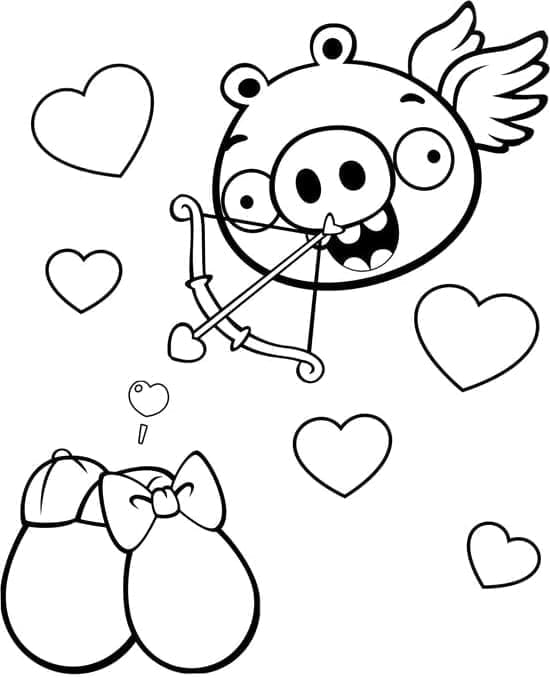 Angry Birds k Vytištění pro Děti omalovánka