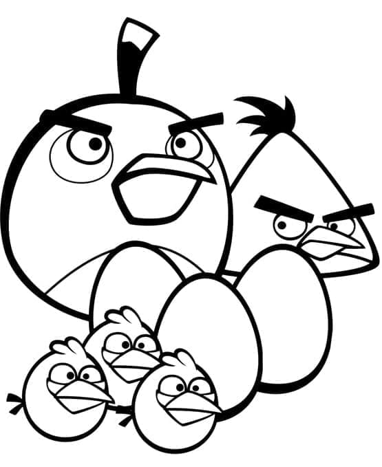 Angry Birds pro Děti 1 Roku omalovánka
