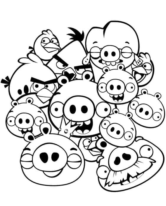 Angry Birds pro Děti 4 Let omalovánka