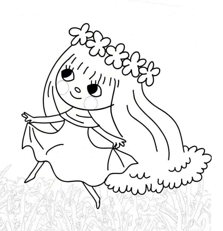 Animovaná Víla Amálka omalovánka