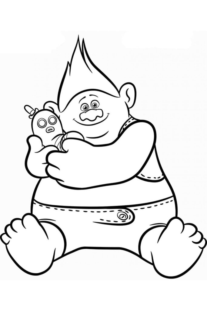 Omalovánka Biggie z Trollové