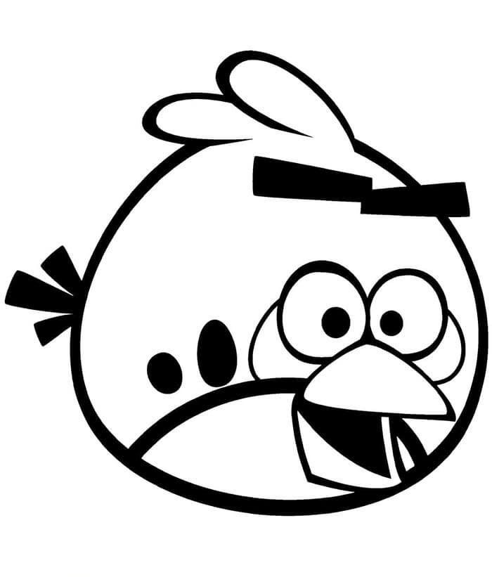 Červená z Angry Birds omalovánka