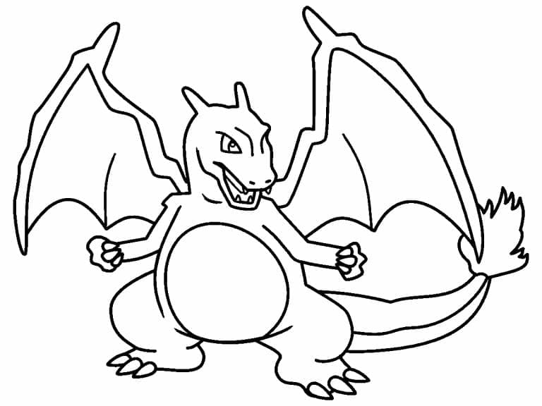 Charizard Pokémon Tisknutelný omalovánka
