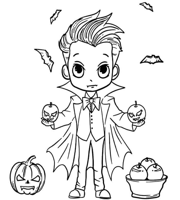 Cool Upír omalovánka