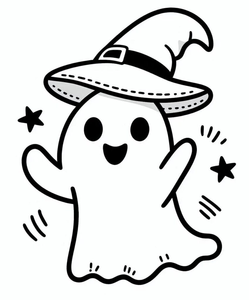 Omalovánka Děsivé Duch
