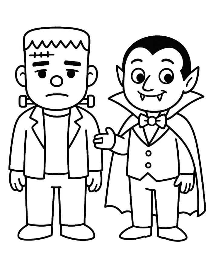 Děsivý Frankenstein omalovánka