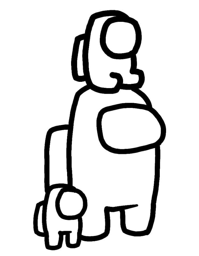 Dokonalé Among Us omalovánka