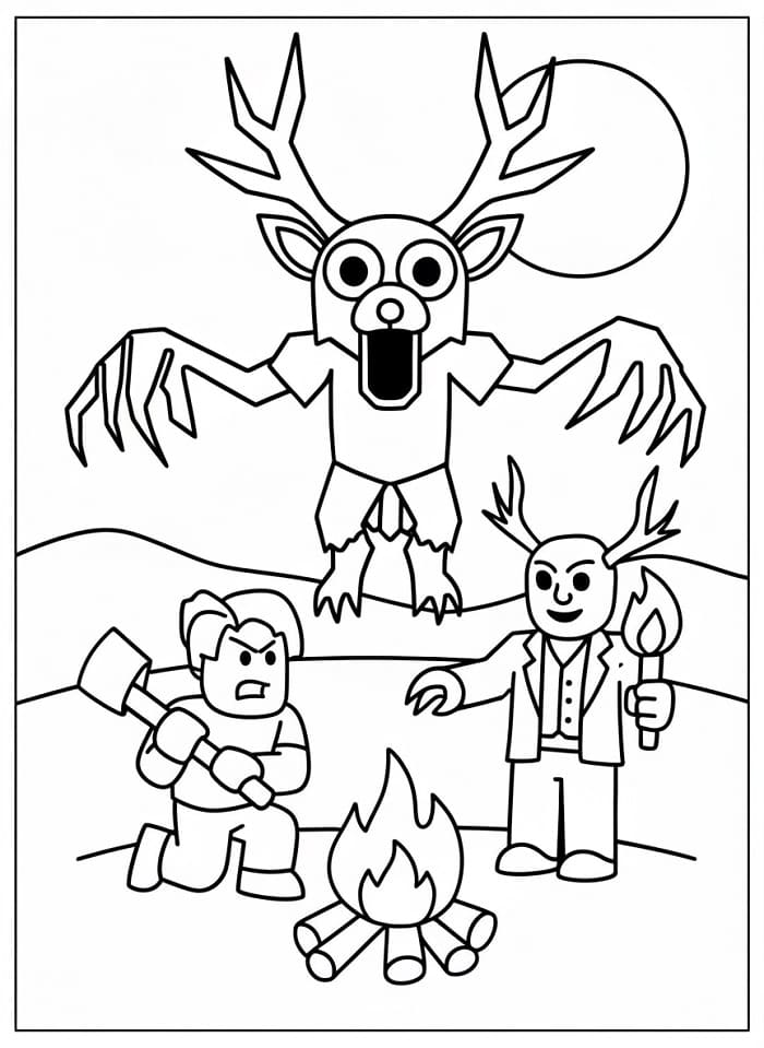 Fantastický 99 nocí v lese omalovánka