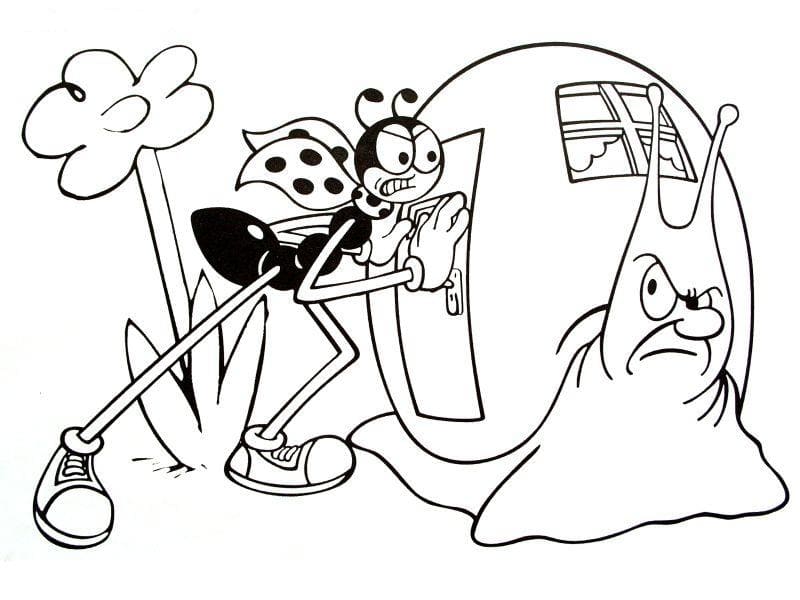 Ferda Mravenec tisknutelný pro děti omalovánka