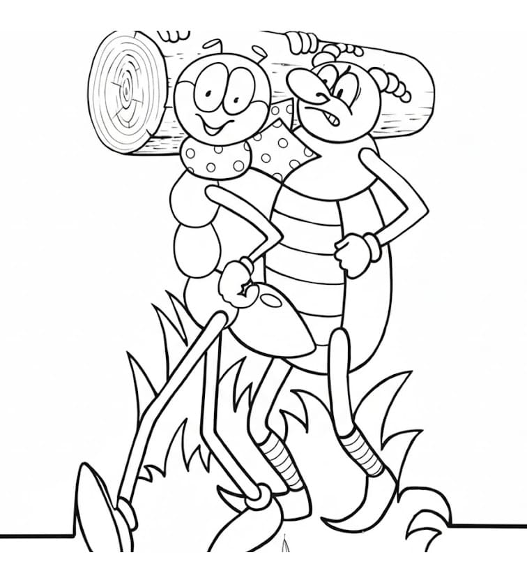 Ferda Mravenec zdarma pro děti omalovánka