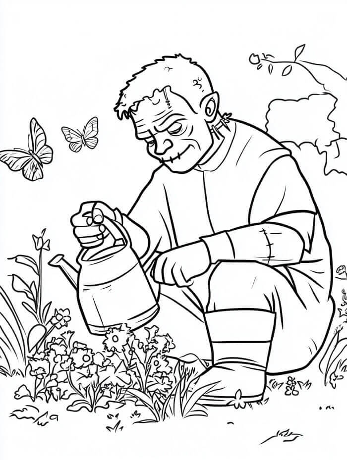 Frankenstein Bez Poplatku omalovánka