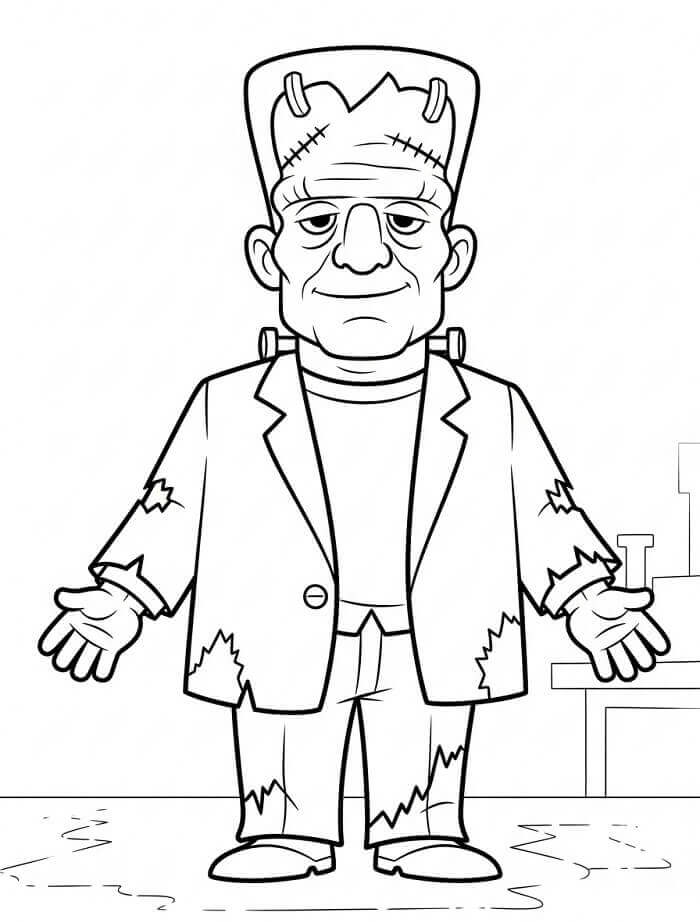 Frankenstein Tisknutelný omalovánka