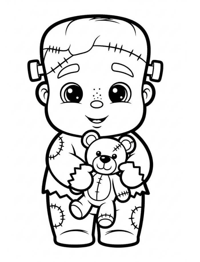 Frankenstein Zdarma Tisknutelný omalovánka