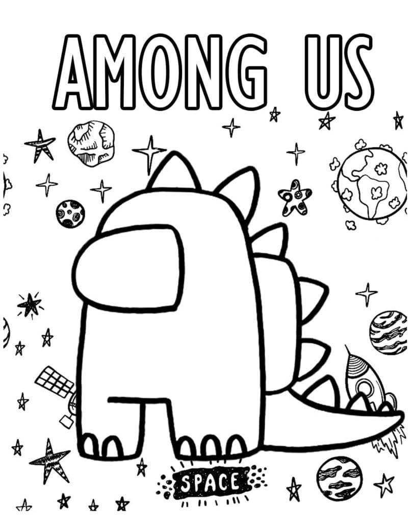Godzilla Among Us omalovánka
