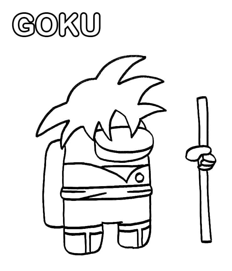 Goku Among Us omalovánka