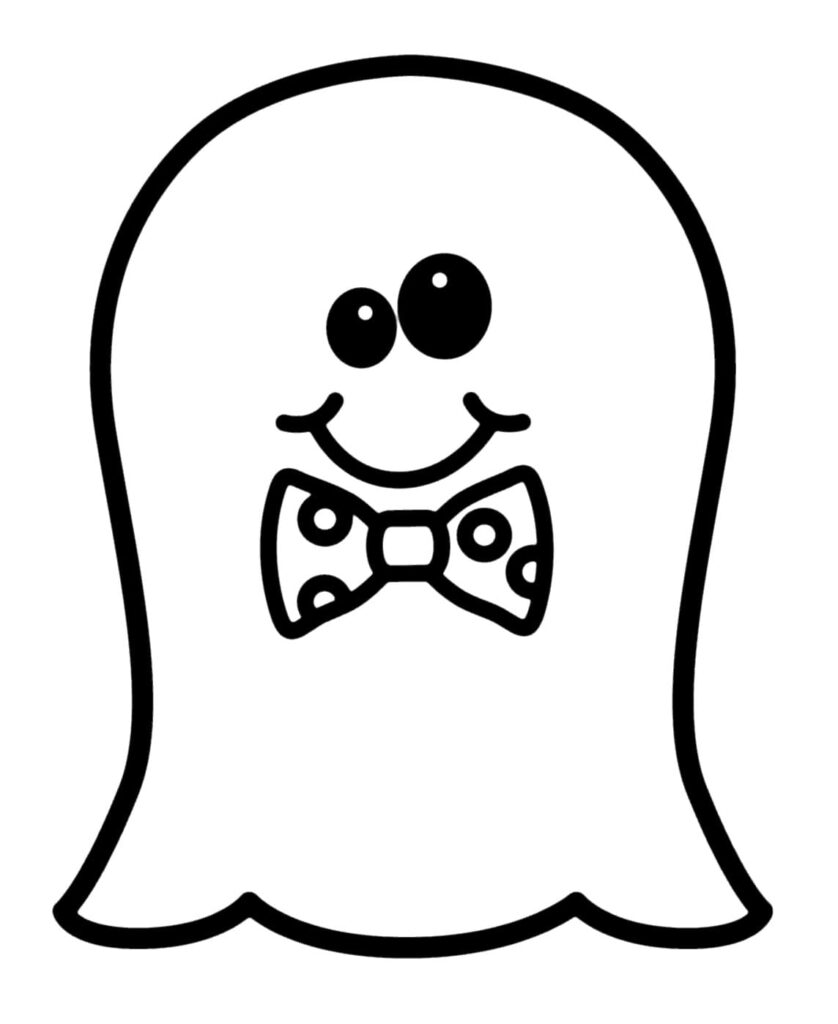 Omalovánka Halloween Duch