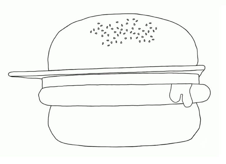 Hamburger 3 omalovánka