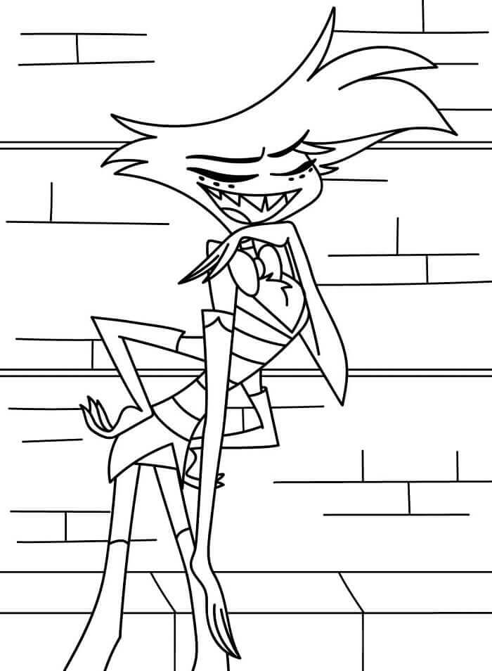 Hazbin Hotel pro 3leté Děti omalovánka